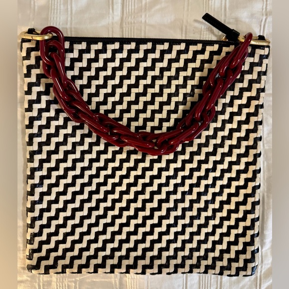 Clare V Shortie Strap in Oxblood Resin - Picture 3 of 4